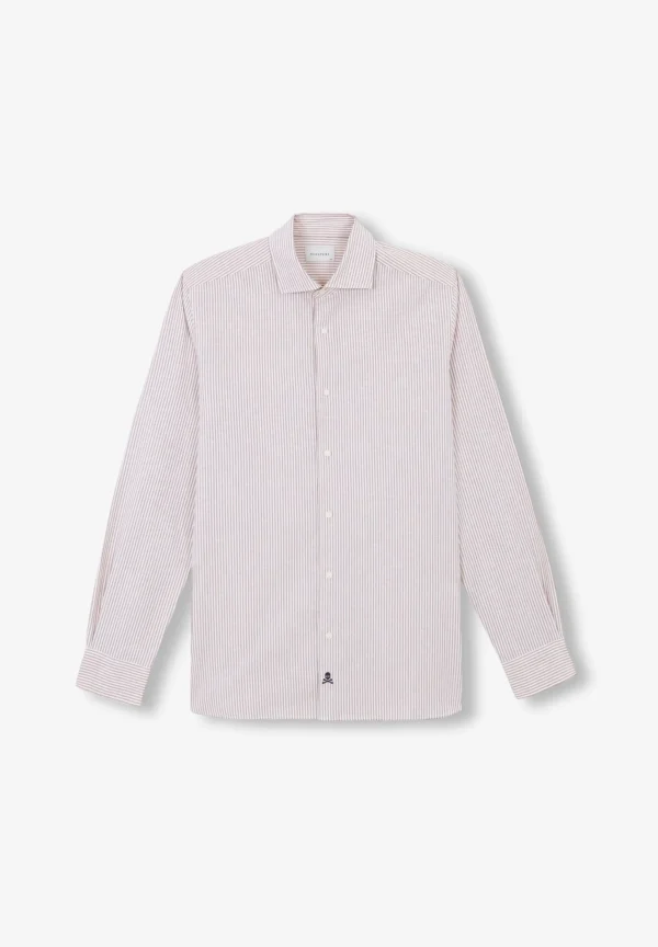 scalperscompany Camisa Rayas Calavera Tapeta-Hombre Camisas