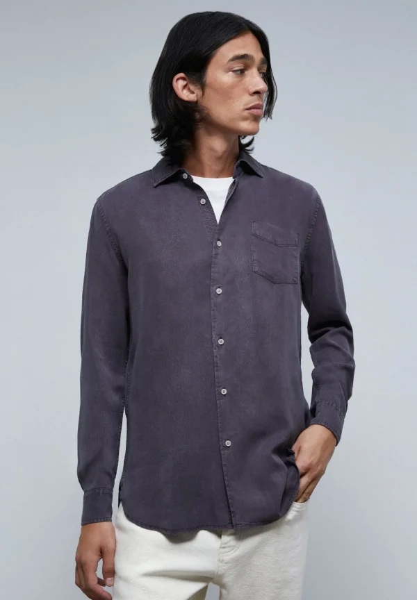 scalperscompany Camisa Tencel Bolsillo-Hombre Camisas