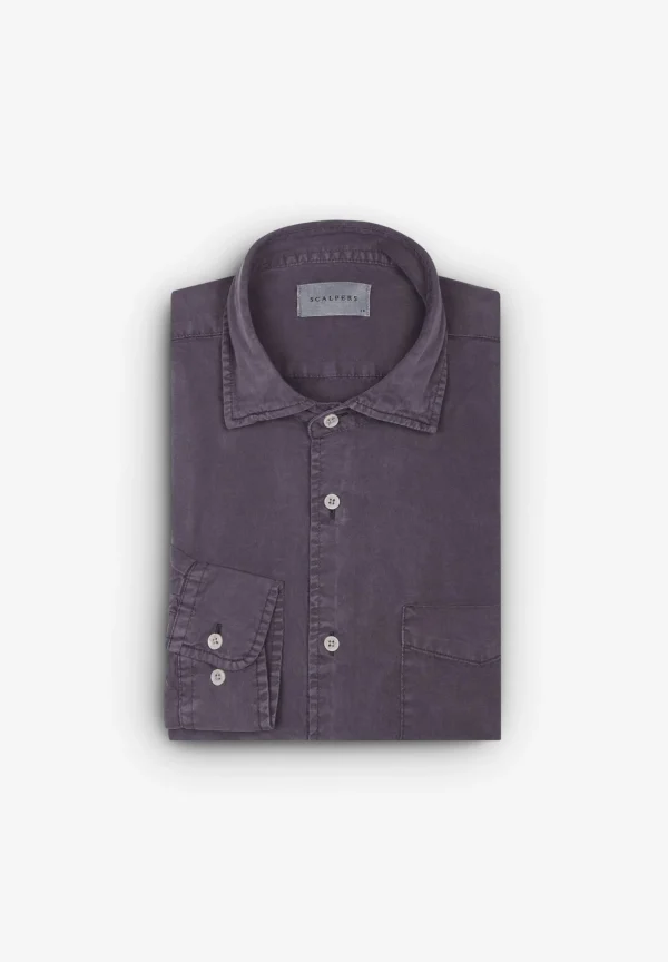 scalperscompany Camisa Tencel Bolsillo-Hombre Camisas