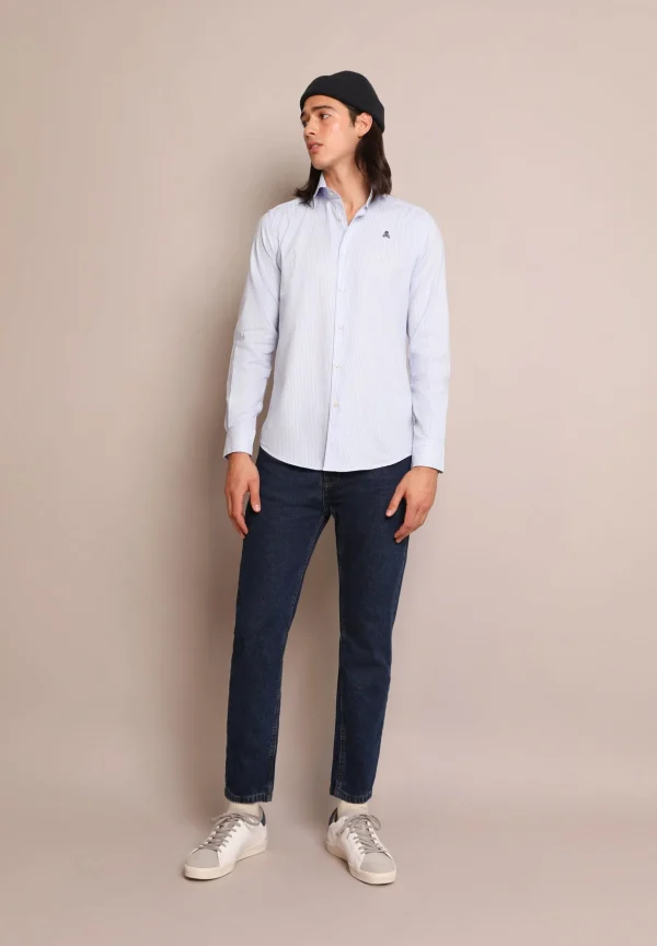 scalperscompany Camisa Vestir Calavera Contraste-Hombre Camisas