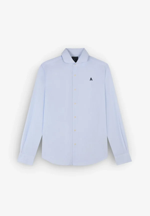 scalperscompany Camisa Vestir Calavera Contraste-Hombre Camisas