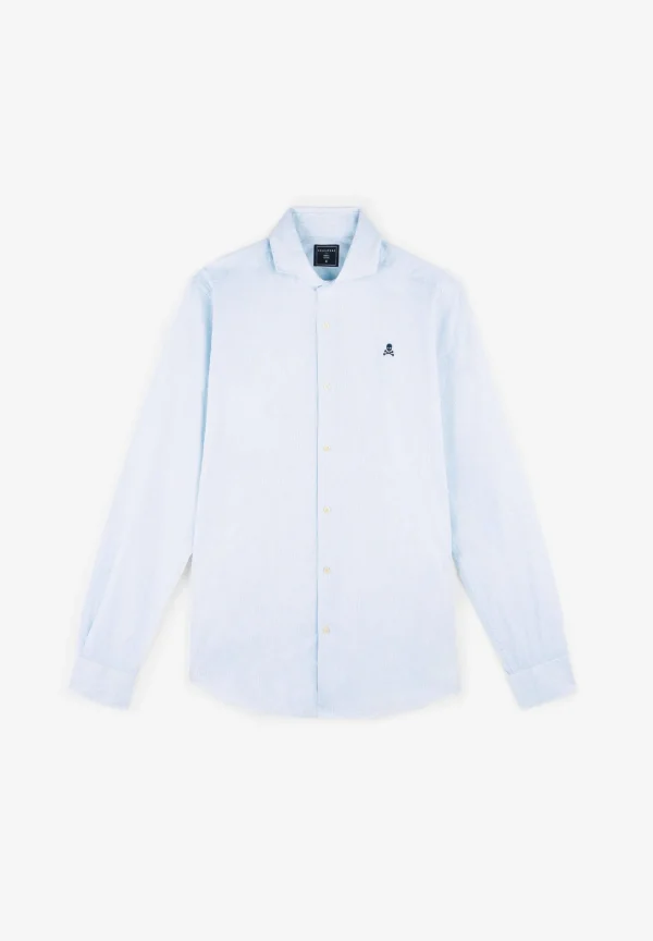 scalperscompany Camisa Vestir Calavera Contraste-Hombre Camisas