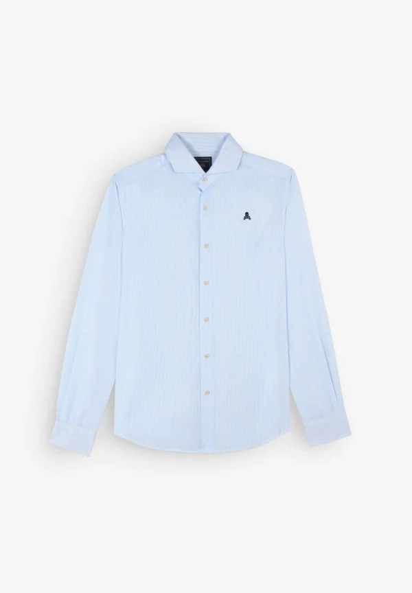 scalperscompany Camisa Vestir Calavera Contraste-Hombre Camisas