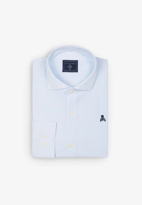 scalperscompany Camisa Vestir Calavera Contraste-Hombre Camisas