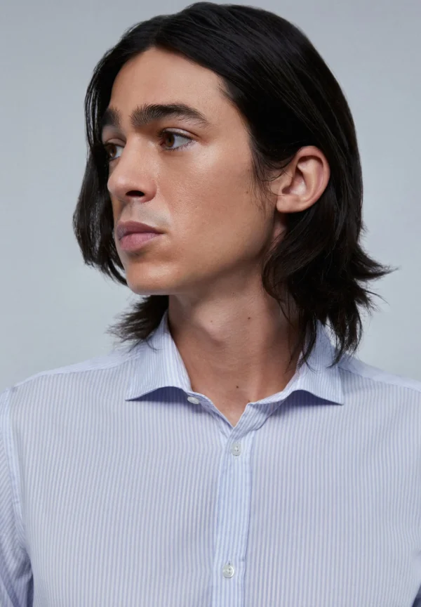 scalperscompany Camisa Vestir Clasica Slim Fit-Hombre Camisas