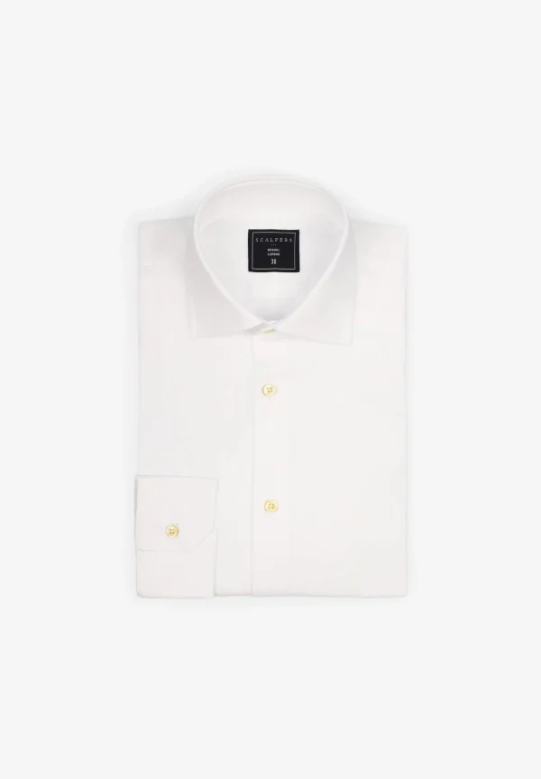 scalperscompany Camisa Vestir Puno Mixto-Hombre Camisas