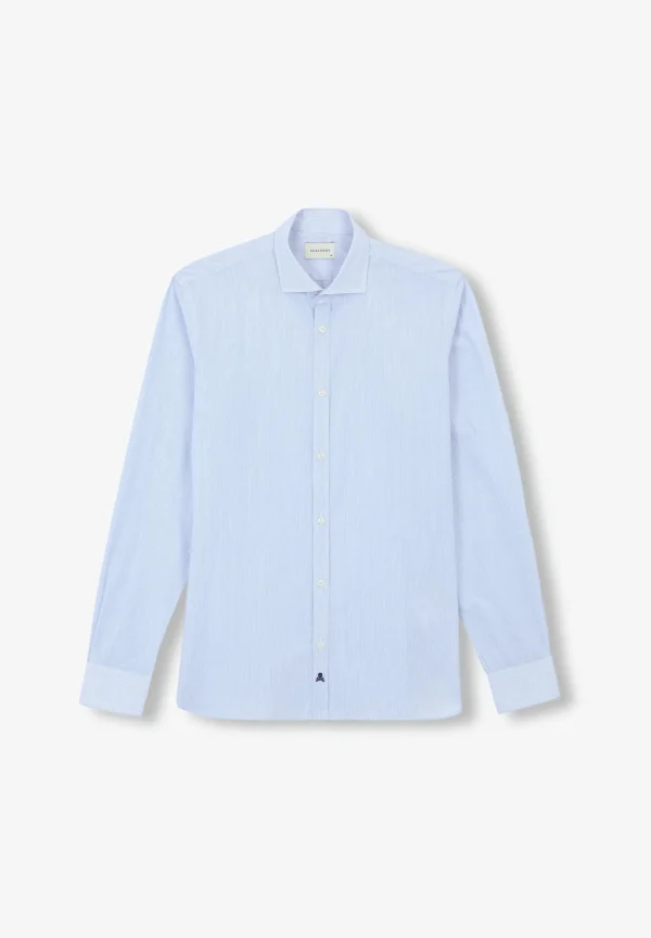 scalperscompany Camisa Vestir Rayas Slim Fit-Hombre Camisas