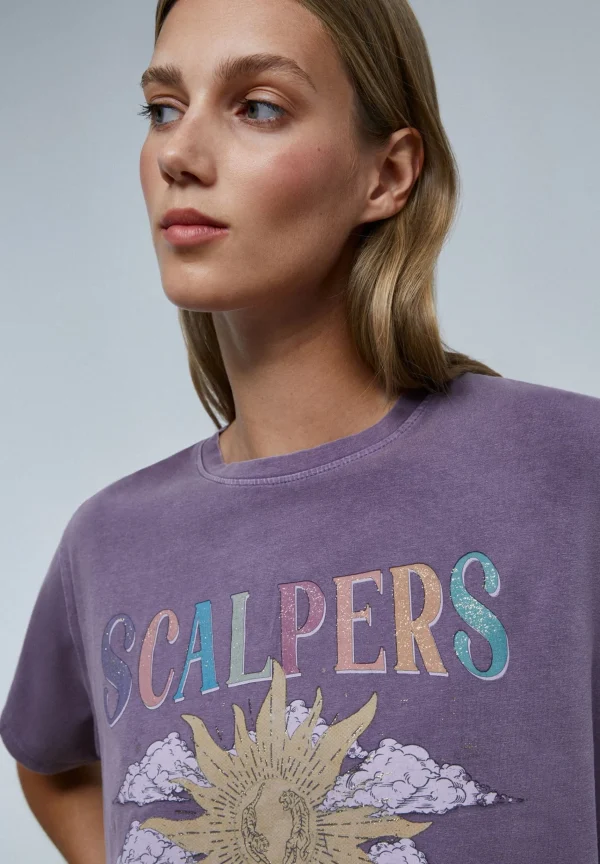 scalperscompany Camiseta Arcoiris Glitter-Mujer Camisetas Y Tops