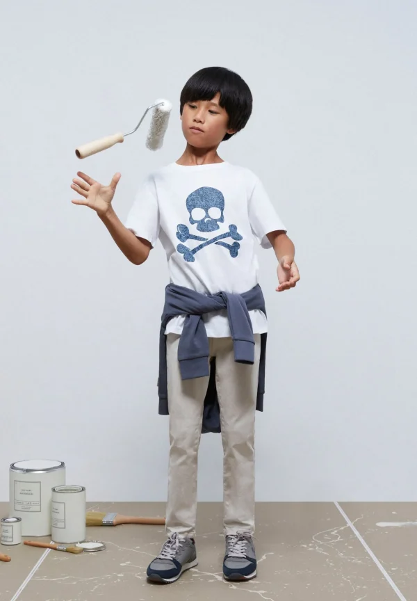 scalperscompany Camiseta Calavera Estampado-Niños Camisetas