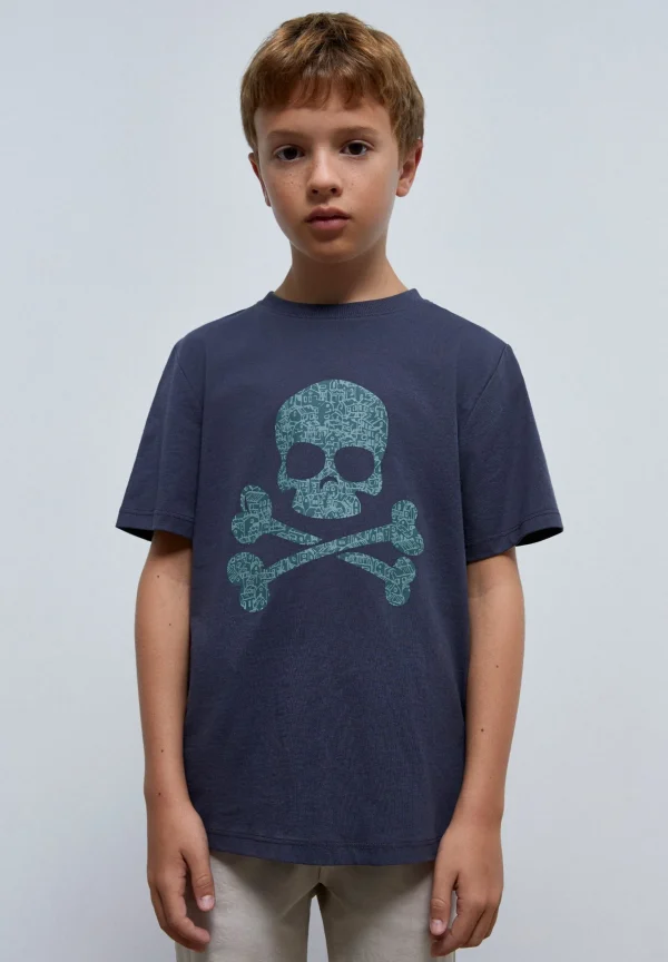 scalperscompany Camiseta Calavera Estampado-Niños Camisetas