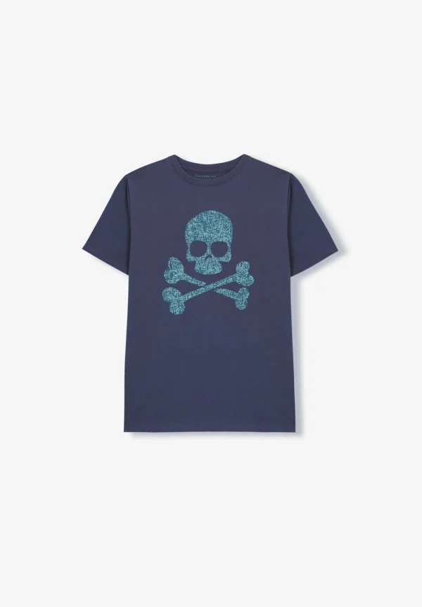 scalperscompany Camiseta Calavera Estampado-Niños Camisetas