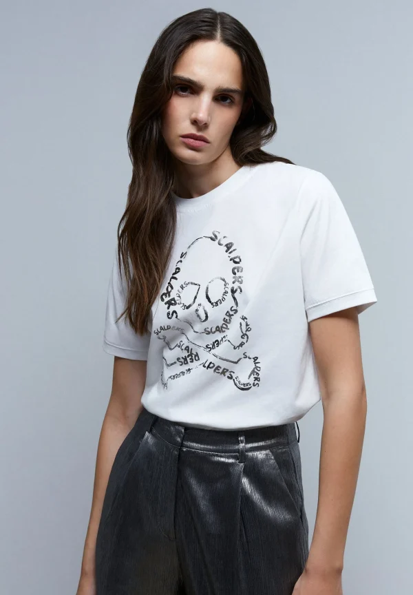 scalperscompany Camiseta Calavera Foil-Mujer Camisetas Y Tops