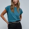 scalperscompany Camiseta Calavera Lurex-Mujer Camisetas Y Tops