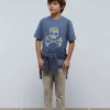 scalperscompany Camiseta Calavera Mapa-Niños Camisetas