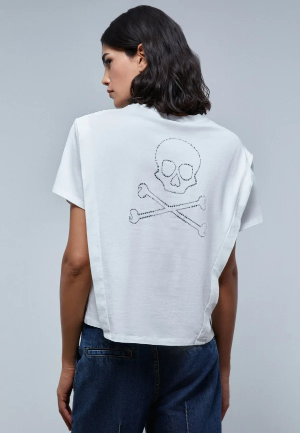 scalperscompany Camiseta Calavera Trasera Cristales-Mujer Camisetas Y Tops