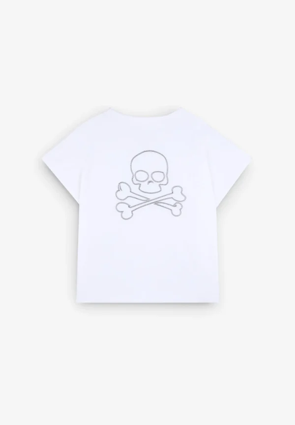 scalperscompany Camiseta Costura Calavera Trasera-Niños Mini Me
