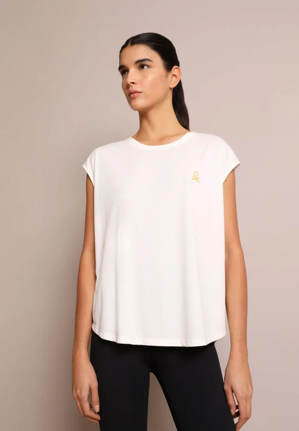scalperscompany Camiseta Deportiva Paneles Adn-Mujer Ropa Deportiva