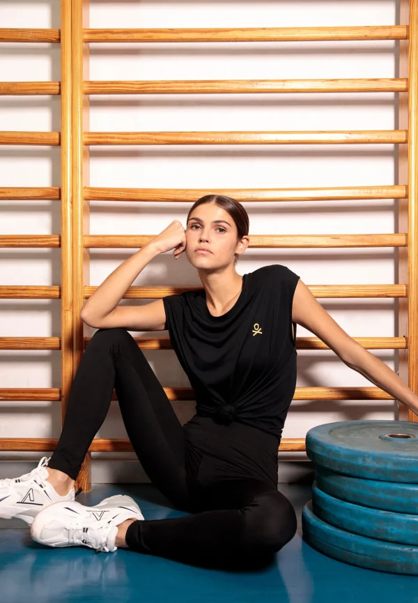 scalperscompany Camiseta Deportiva Paneles Adn-Mujer Ropa Deportiva