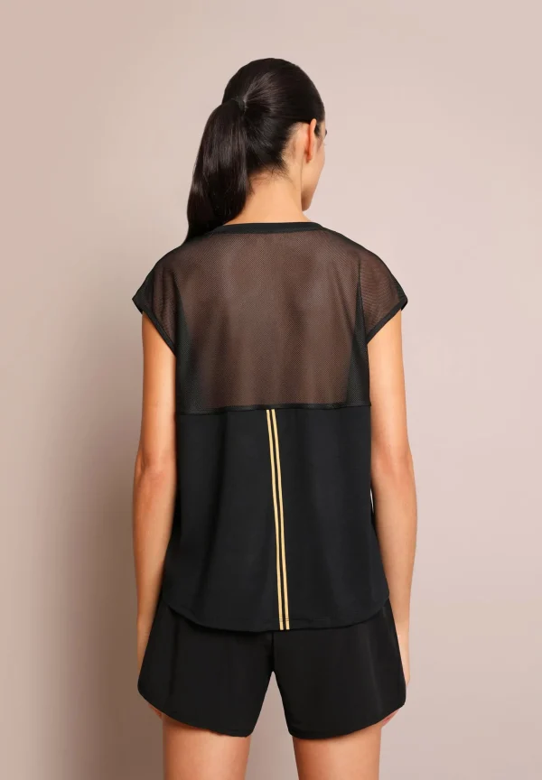 scalperscompany Camiseta Deportiva Paneles Adn-Mujer Ropa Deportiva