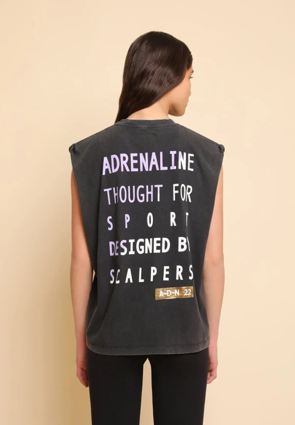 scalperscompany Camiseta Deportiva Print Adn-Mujer Ropa Deportiva
