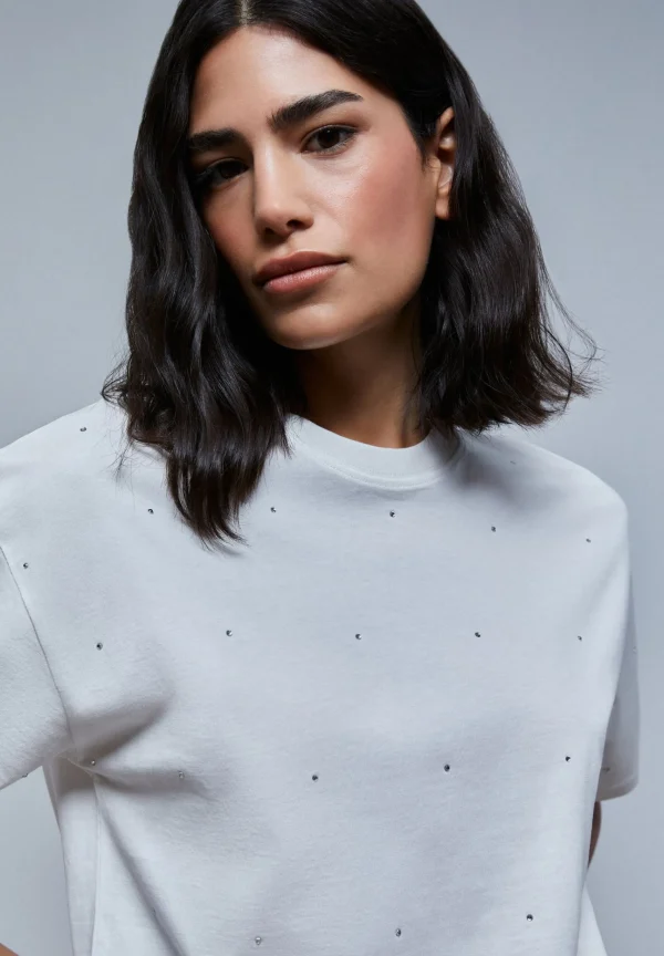 scalperscompany Camiseta Detalle Cristales-Mujer Camisetas Y Tops