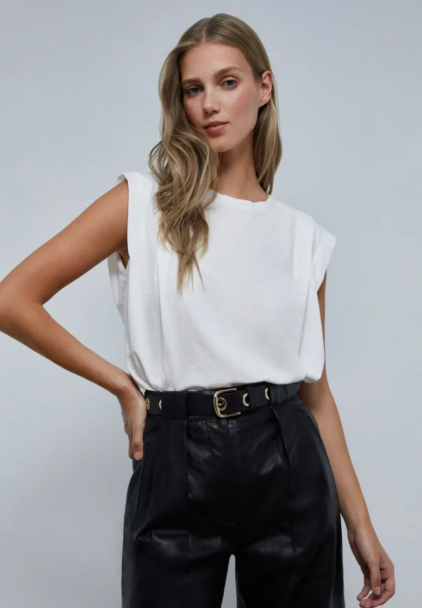 scalperscompany Camiseta Detalle Pliegue-Mujer Camisetas Y Tops