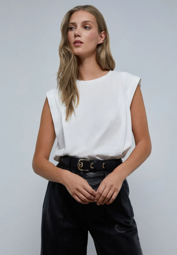 scalperscompany Camiseta Detalle Pliegue-Mujer Camisetas Y Tops