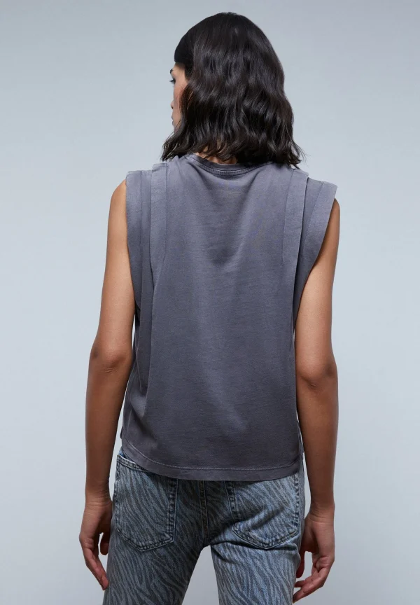scalperscompany Camiseta Detalle Pliegue-Mujer Camisetas Y Tops