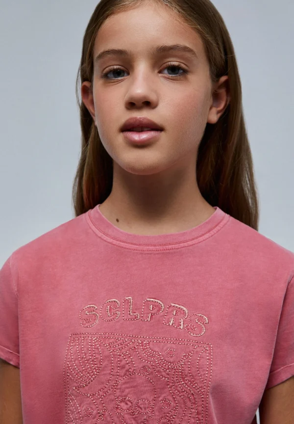 scalperscompany Camiseta Dibujo Bordado-Niños Mini Me