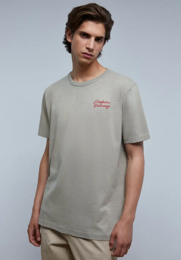 scalperscompany Camiseta Flame Dibujo Trasero-Hombre Camisetas