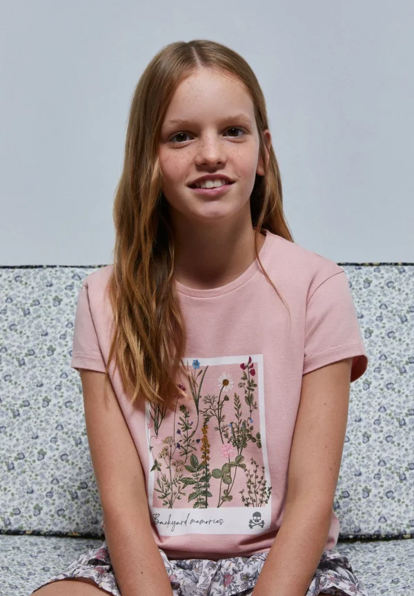 scalperscompany Camiseta Flores Foil-Niños Camisetas