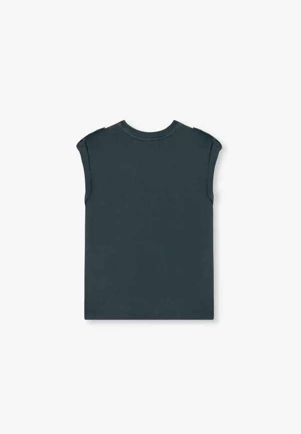 scalperscompany Camiseta Lavada Detalle Manga-Mujer Camisetas Y Tops