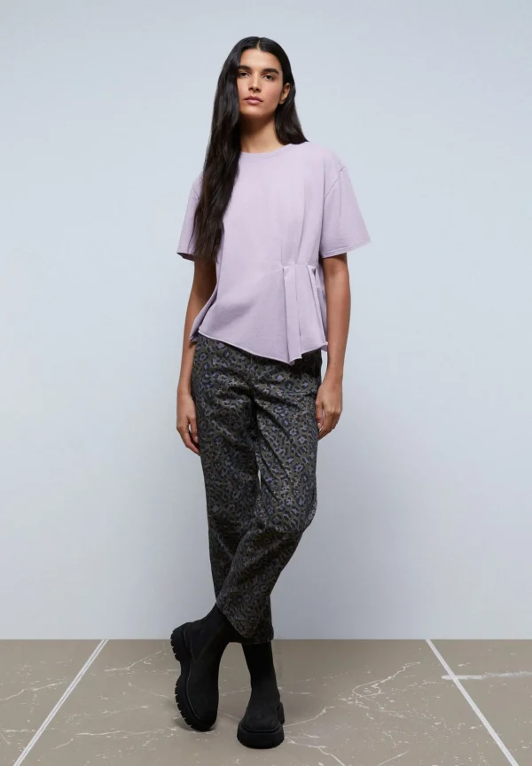 scalperscompany Camiseta Lavada Plisado Lateral-Mujer Camisetas Y Tops