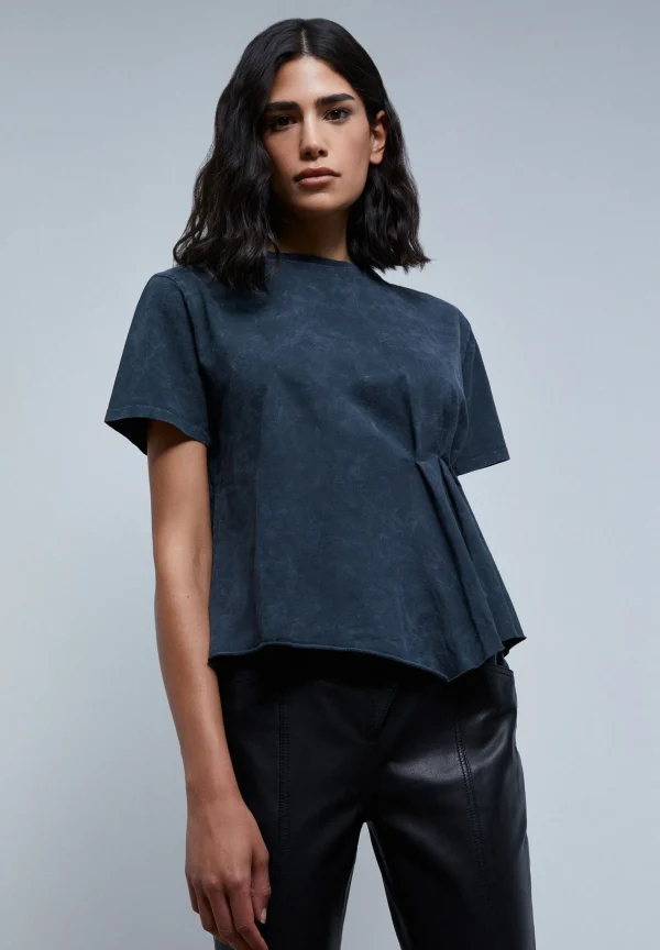 scalperscompany Camiseta Lavada Plisado Lateral-Mujer Camisetas Y Tops