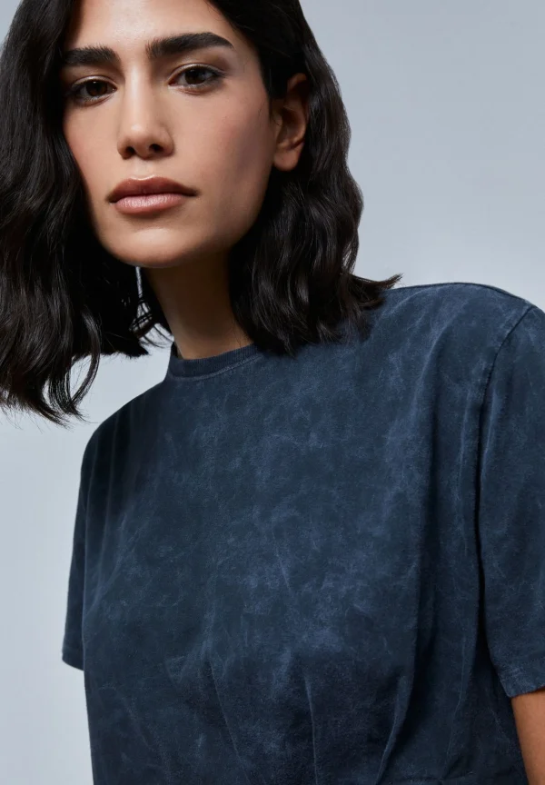 scalperscompany Camiseta Lavada Plisado Lateral-Mujer Camisetas Y Tops
