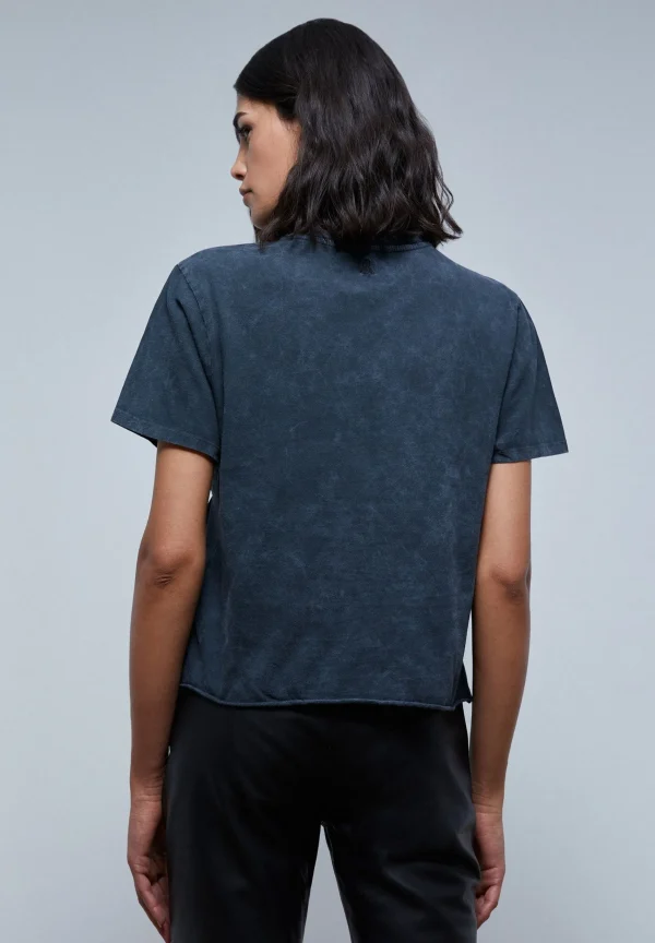 scalperscompany Camiseta Lavada Plisado Lateral-Mujer Camisetas Y Tops