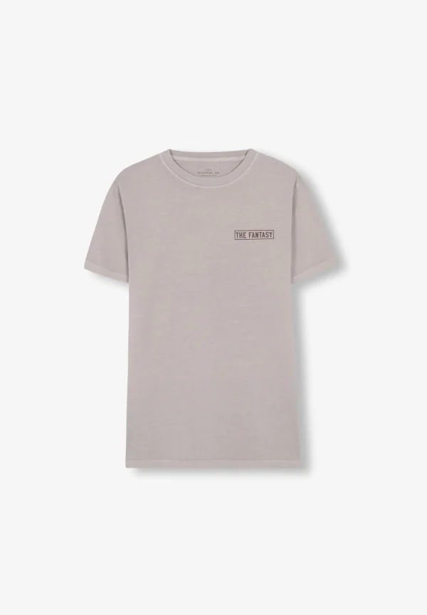 scalperscompany Camiseta Lavada Print-Hombre Big And Tall