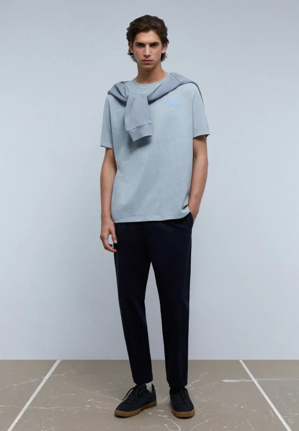 scalperscompany Camiseta Lavada Print-Hombre Camisetas