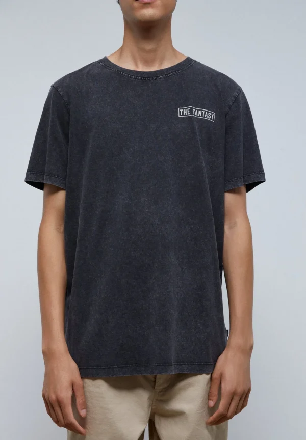 scalperscompany Camiseta Lavada Print-Hombre Camisetas