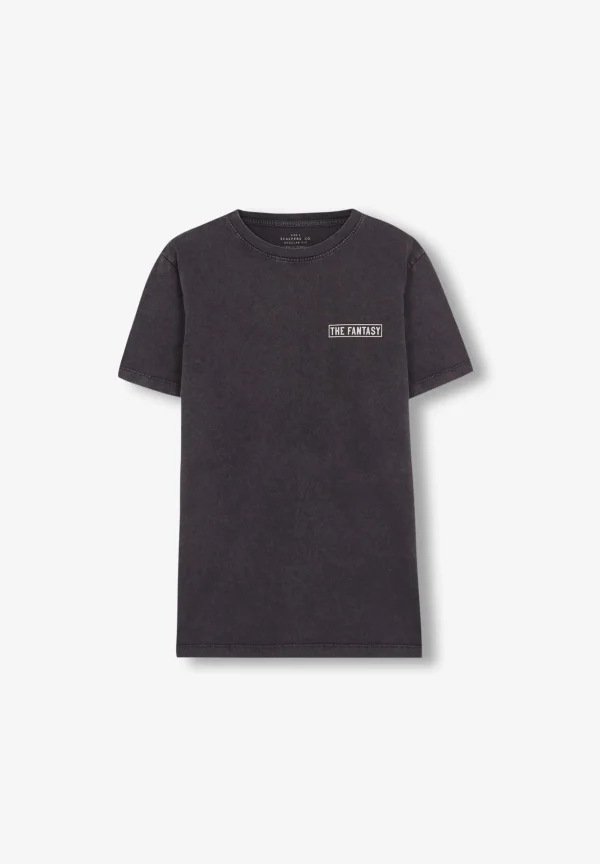 scalperscompany Camiseta Lavada Print-Hombre Camisetas
