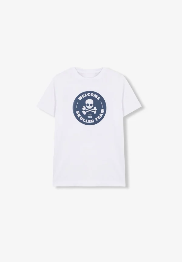 scalperscompany Camiseta Lavada Print Circular-Niños Camisetas