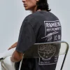 scalperscompany Camiseta Lavada Print Contraste-Hombre Camisetas
