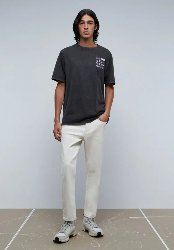 scalperscompany Camiseta Lavada Print Contraste-Hombre Camisetas