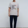 scalperscompany Camiseta Lavada Print Frontal Festival-Hombre Camisetas