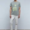 scalperscompany Camiseta Lavada Print Frontal-Hombre Camisetas