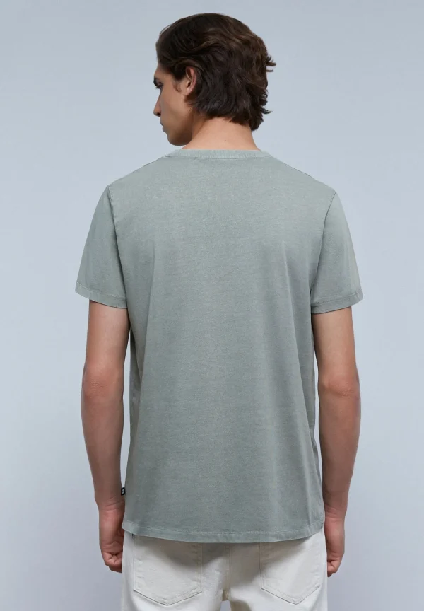 scalperscompany Camiseta Lavada Print Frontal-Hombre Camisetas