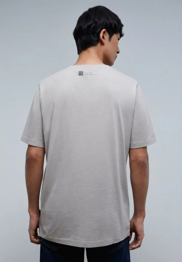 scalperscompany Camiseta Lavada Print Frontal Festival-Hombre Camisetas