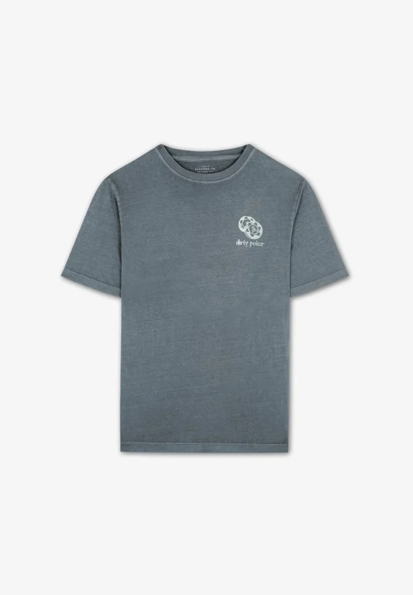 scalperscompany Camiseta Lavada Print Poker-Hombre Camisetas
