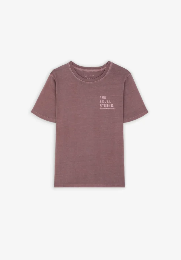 scalperscompany Camiseta Lavada Print Trasero-Niños Camisetas