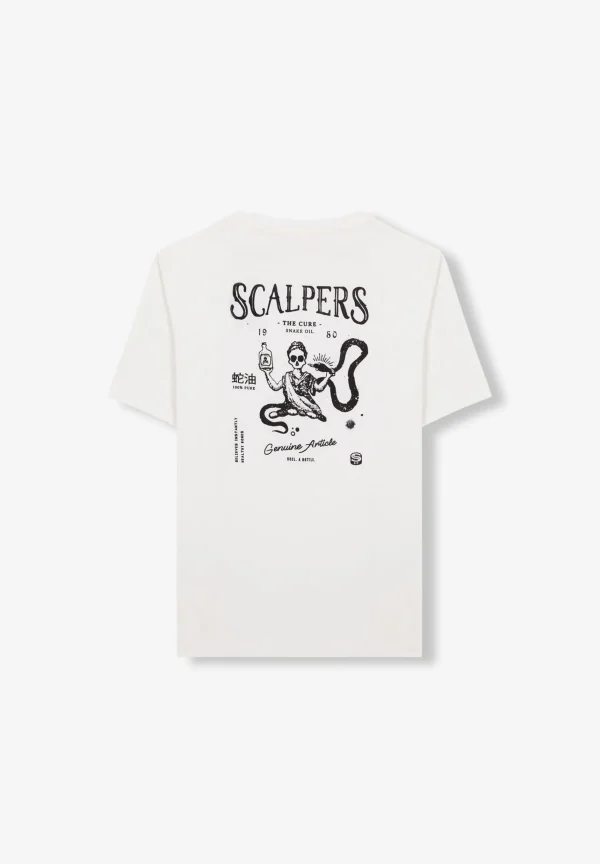 scalperscompany Camiseta Lavada Print Trasero-Hombre Camisetas